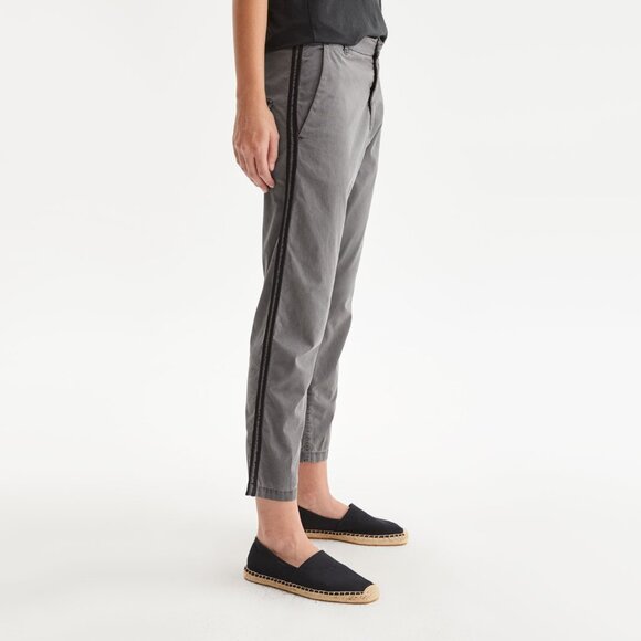 Nili Lotan Paris Pants with Double Tape in Charcoal, size 4 - Picture 2 of 15